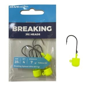 Hanfish Breaking Lemon UV BYU Jig Head Zoka 7gr No:2/0 (4 Adet)