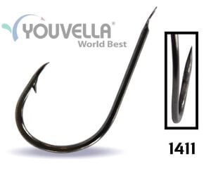 Youvella 1411 No:1/0 Kore Olta İğnesi Siyah Nikel 100 Adet