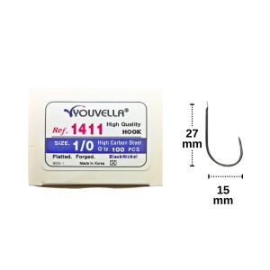 Youvella 1411 No:1/0 Kore Olta İğnesi Siyah Nikel 100 Adet