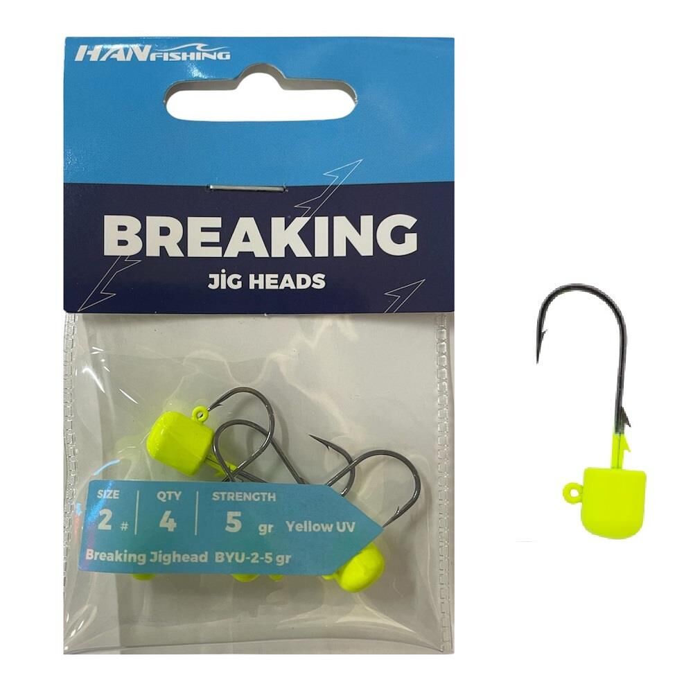 Hanfish Breaking Lemon UV BYU Jig Head Zoka 5gr No:2 (4 Adet)