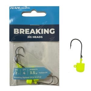 Hanfish Breaking Lemon UV BYU Jig Head Zoka 3.5gr No:2 (4 Adet)