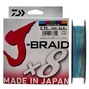 Daiwa J-Braid 8X Multi Color 300 mt 0.35 mm İp Misina