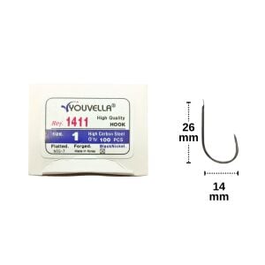 Youvella 1411 No:1 Kore Olta İğnesi Siyah Nikel 100 Adet