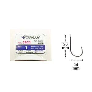 Youvella 1411 No:1 Kore Olta İğnesi Siyah Nikel 100 Adet