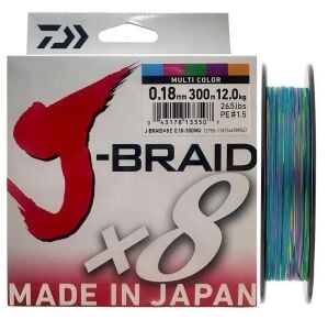 Daiwa J-Braid 8X Multi Color 300 mt 0.18 mm İp Misina
