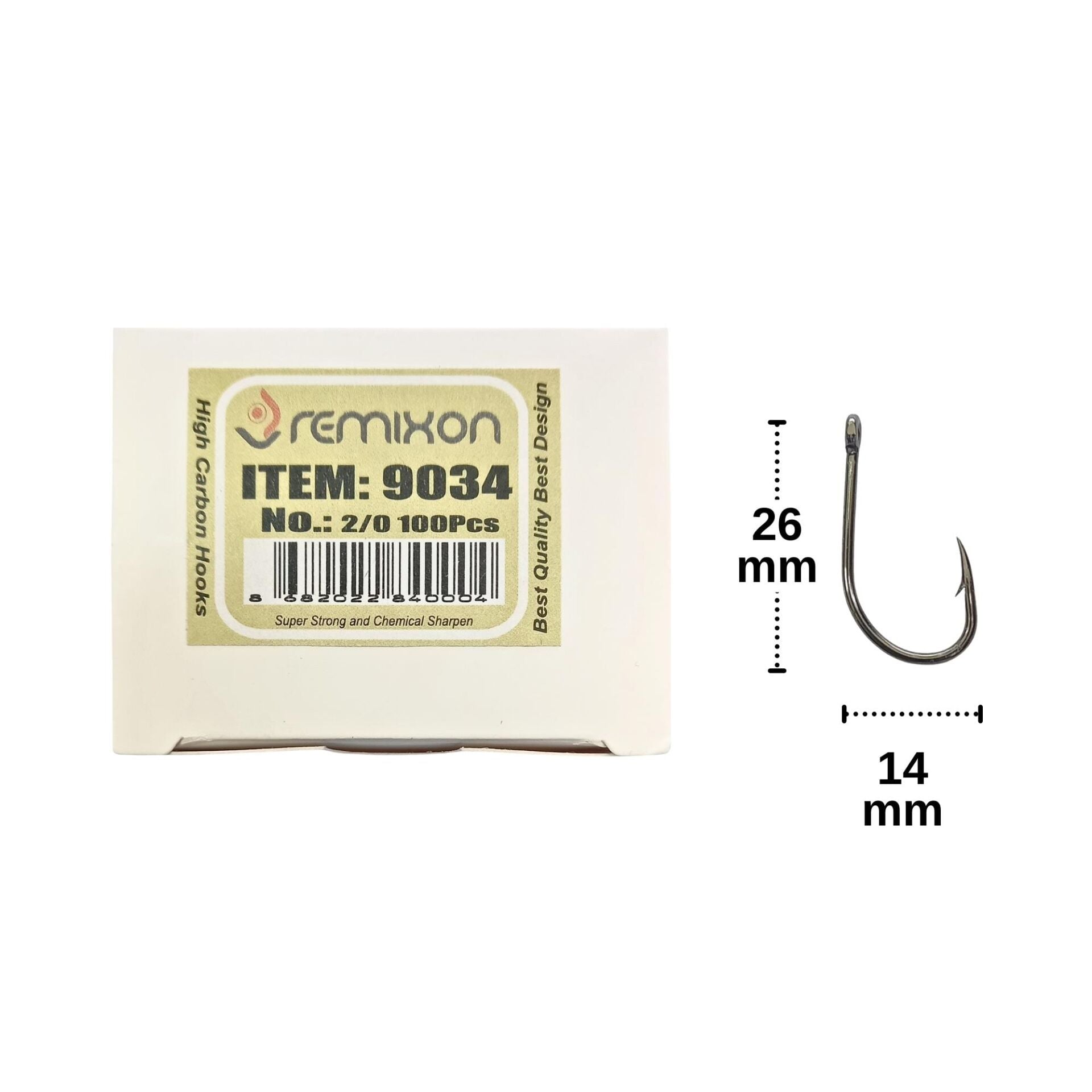 Remixon 9034 No:2/0 Black Nikel Olta İğnesi 100 Adet