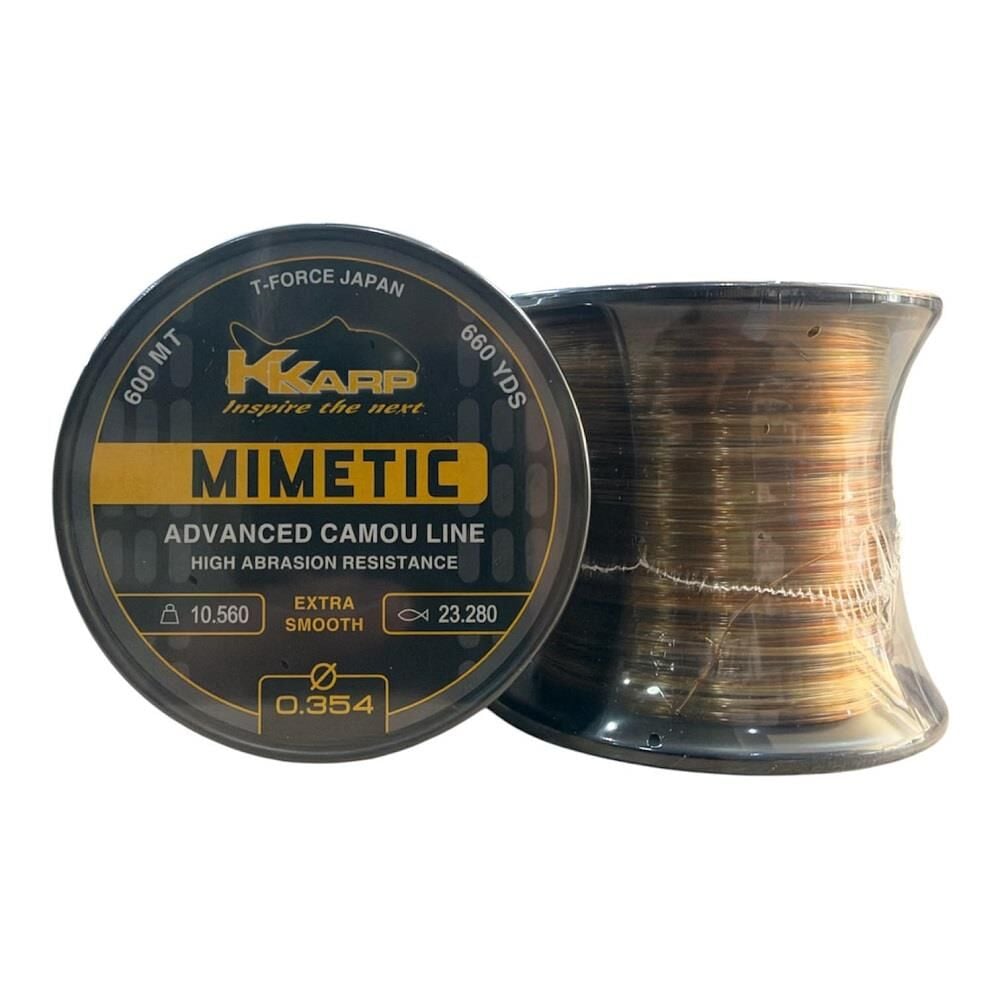 K-Karp Mimetic 600mt  0.354mm Kamuflaj Sazan Misinası