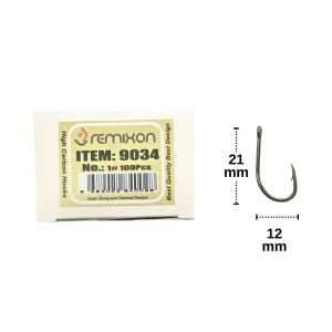 Remixon 9034 No:1 Black Nikel Olta İğnesi 100 Adet