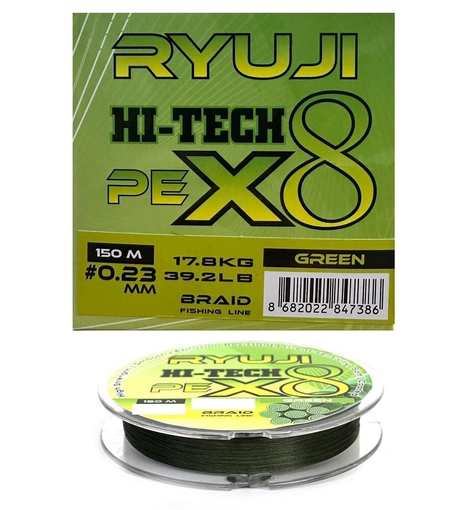 Ryuji X8 150m 0.23mm Green İp Misina
