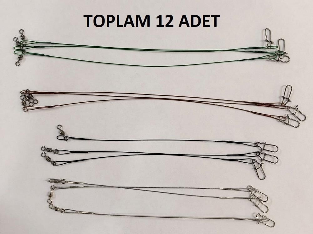 Remixon 1x7 Dişli Balık İçin Çelik Tel 20kg Çeker 6 adet 15cm + 6 adet 20cm Renkli