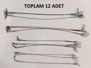 Remixon 1x7 Dişli Balık İçin Çelik Tel 20kg Çeker 6 adet 15cm + 6 adet 20cm Renkli