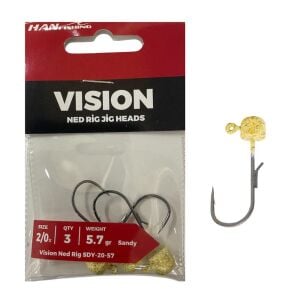 Hanfish Vision Ned Rig Jig Head SDY 5.7gr No:2/0 Sandy 3 Adet