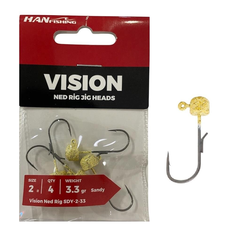 Hanfish Vision Ned Rig Jig Head SDY 3.3gr No:2 Sandy 4 Adet