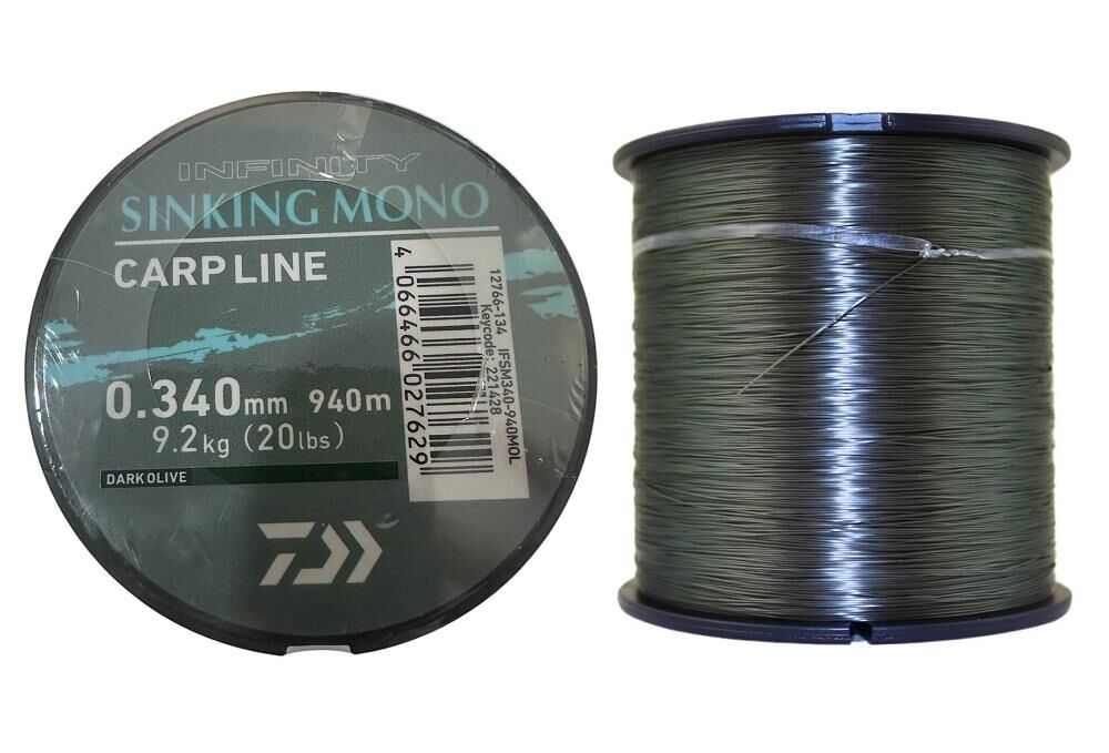 Daiwa İnfinity 940mt 0.34mm Sinking Sazan Misinası Dark Olive