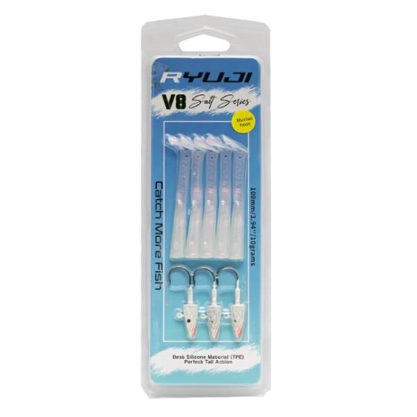 Ryuji V8 10cm 10gr Silikon Yem (3+5) Pearl Spirit