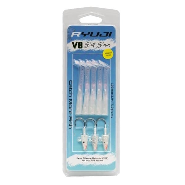 Ryuji V8 10cm 10gr Silikon Yem (3+5) Pearl Spirit