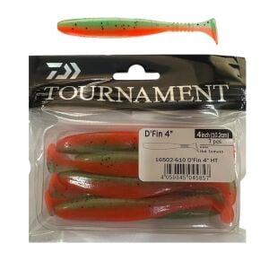 Daiwa Tournament L.S D'Fin 10.2cm 5.5gr Silikon Yem 7 Adet Hot Tomato