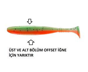 Daiwa Tournament L.S D'Fin 10.2cm 5.5gr Silikon Yem 7 Adet Hot Tomato