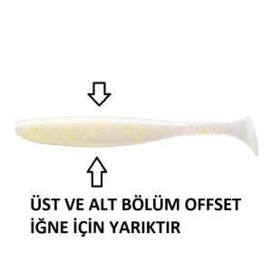 Daiwa Tournament L.S D'Fin 10.2cm 5.5gr Silikon Yem 7 Adet Flake Pearl