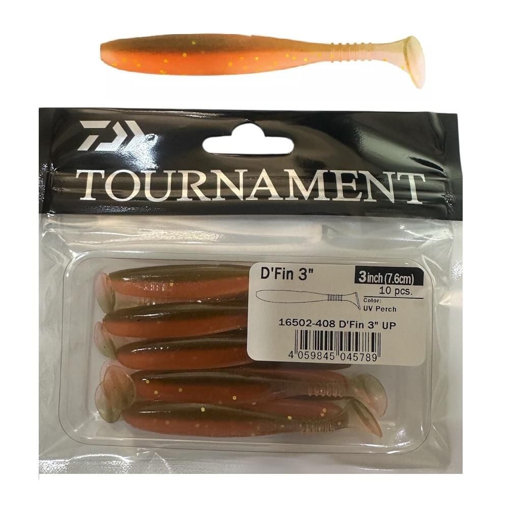 Daiwa Tournament L.S D'Fin 7.6cm 3gr Silikon Yem 10 Adet UV Perch