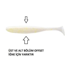 Daiwa Tournament L.S D'Fin 7.6cm 3gr Silikon Yem 10 Adet UV Flake Pearl