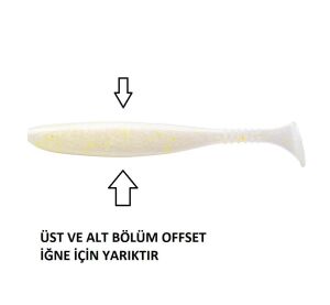 Daiwa Tournament L.S D'Fin 7.6cm 3gr Silikon Yem 10 Adet UV Flake Pearl