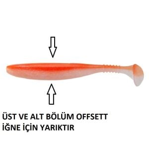 Daiwa Tournament L.S D'Fin 7.6cm 3gr Silikon Yem 10 Adet Orange Sunrise