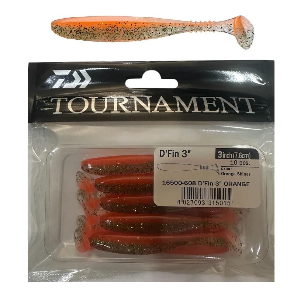 Daiwa Tournament L.S D'Fin 7.6cm 3gr Silikon Yem 10 Adet Orange Shiner