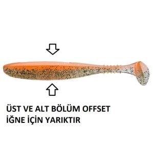 Daiwa Tournament L.S D'Fin 7.6cm 3gr Silikon Yem 10 Adet Orange Shiner