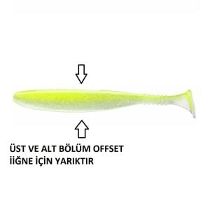 Daiwa Tournament L.S D'Fin 7.6cm 3gr Silikon Yem 10 Adet Lime Pearl