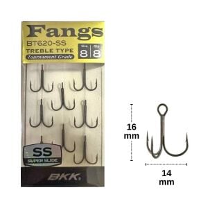 BKK Fangs BT620-SS Üçlü İğne No:8 (8 adet)