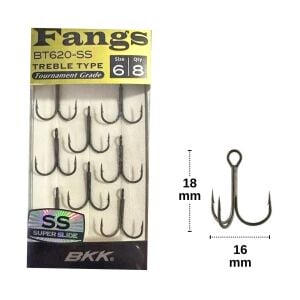 BKK Fangs BT620-SS Üçlü İğne No:6 (8 adet)