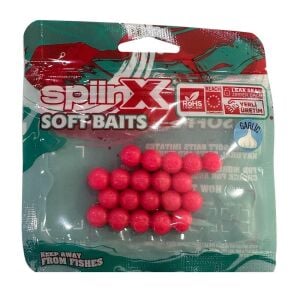 SpiinX 10mm Silikon Balık Yumurtası Sarımsak Aromalı UV Pinky 20 Adet