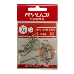 Ryuji Big Eye Sea R-1070 No:2 Delikli Galvaniz Olta İğnesi 10 Adet