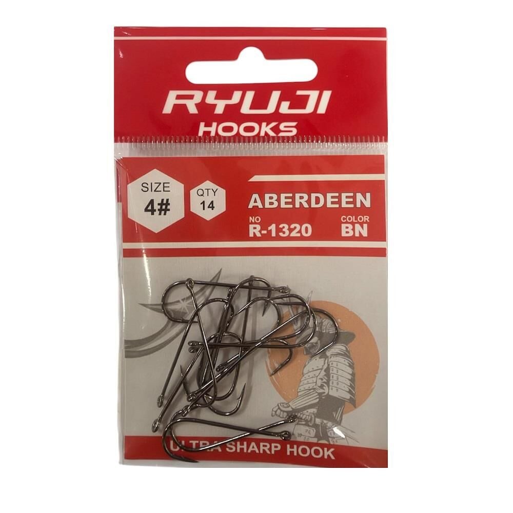 Ryuji Aberdeen R-1320 No:4 Delikli Siyah Nikel Olta İğnesi 14 Adet