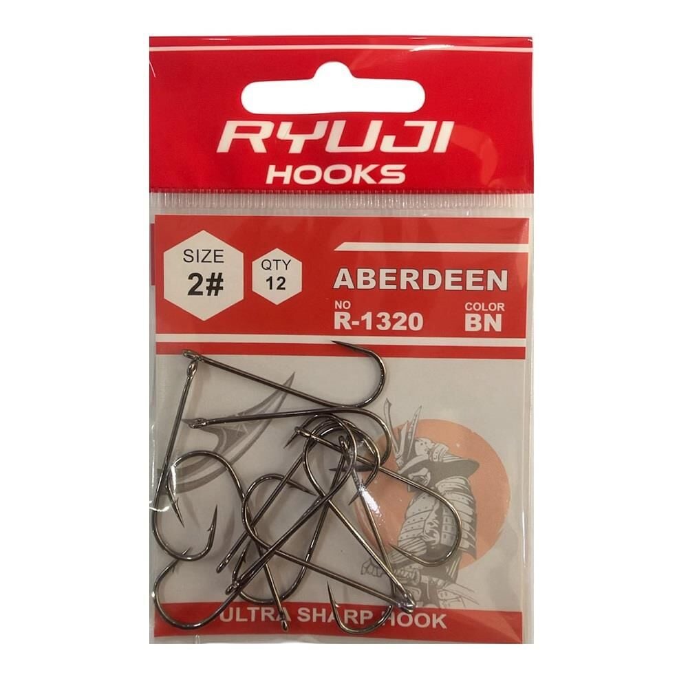 Ryuji Aberdeen R-1320 No:2 Delikli Siyah Nikel Olta İğnesi 12 Adet