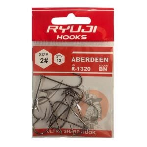 Ryuji Aberdeen R-1320 No:2 Delikli Siyah Nikel Olta İğnesi 12 Adet