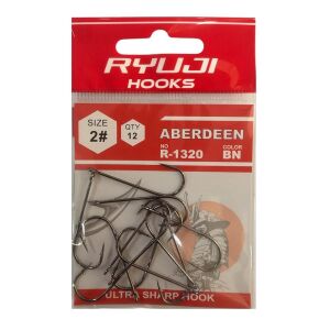 Ryuji Aberdeen R-1320 No:2 Delikli Siyah Nikel Olta İğnesi 12 Adet