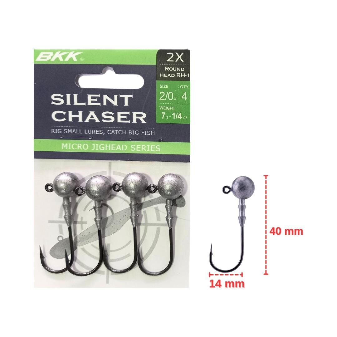 BKK Silent Chaser 7gr No:2/0 Round Head Jig Head Zoka (4 adet)