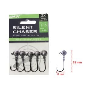 BKK Silent Chaser 3.5gr No:2 Round Head Jig Head Zoka (5 adet)