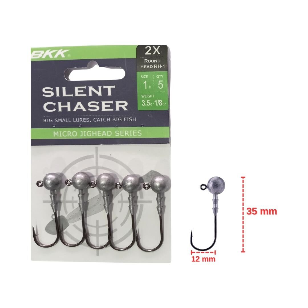 BKK Silent Chaser 3.5gr No:1 Round Head Jig Head Zoka (5 adet)