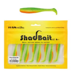 Hanfish Shad Bait 60 6cm 1.4gr LRF Silikon Yem 8 Adet MS132 Tiger