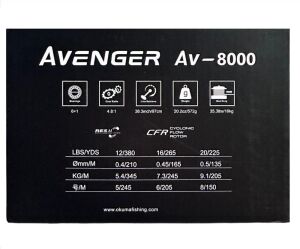 Okuma Avenger AV-8000 6+1BB Olta Makinesi