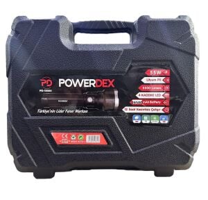 Powerdex PD-13000 Profesyonel Büyük Avcı Feneri 55W 5500 Lümen