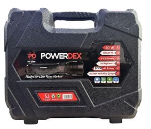 Powerdex PD-12500 Profesyonel Büyük Avcı Feneri 50W 5000 Lümen