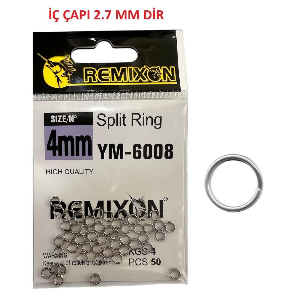 Remixon YM-6008 4mm Split Halka 50 Adet