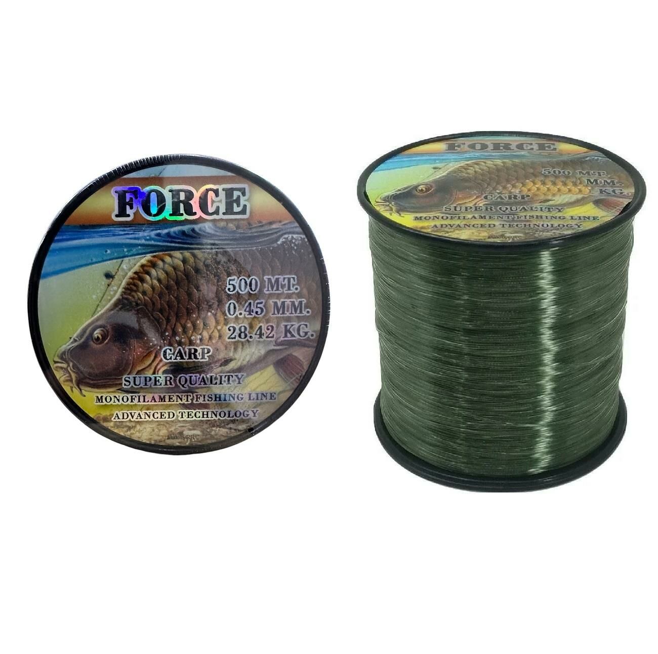 Effe Force 500m 0.45mm Monofilament Bobin Misina Yeşil