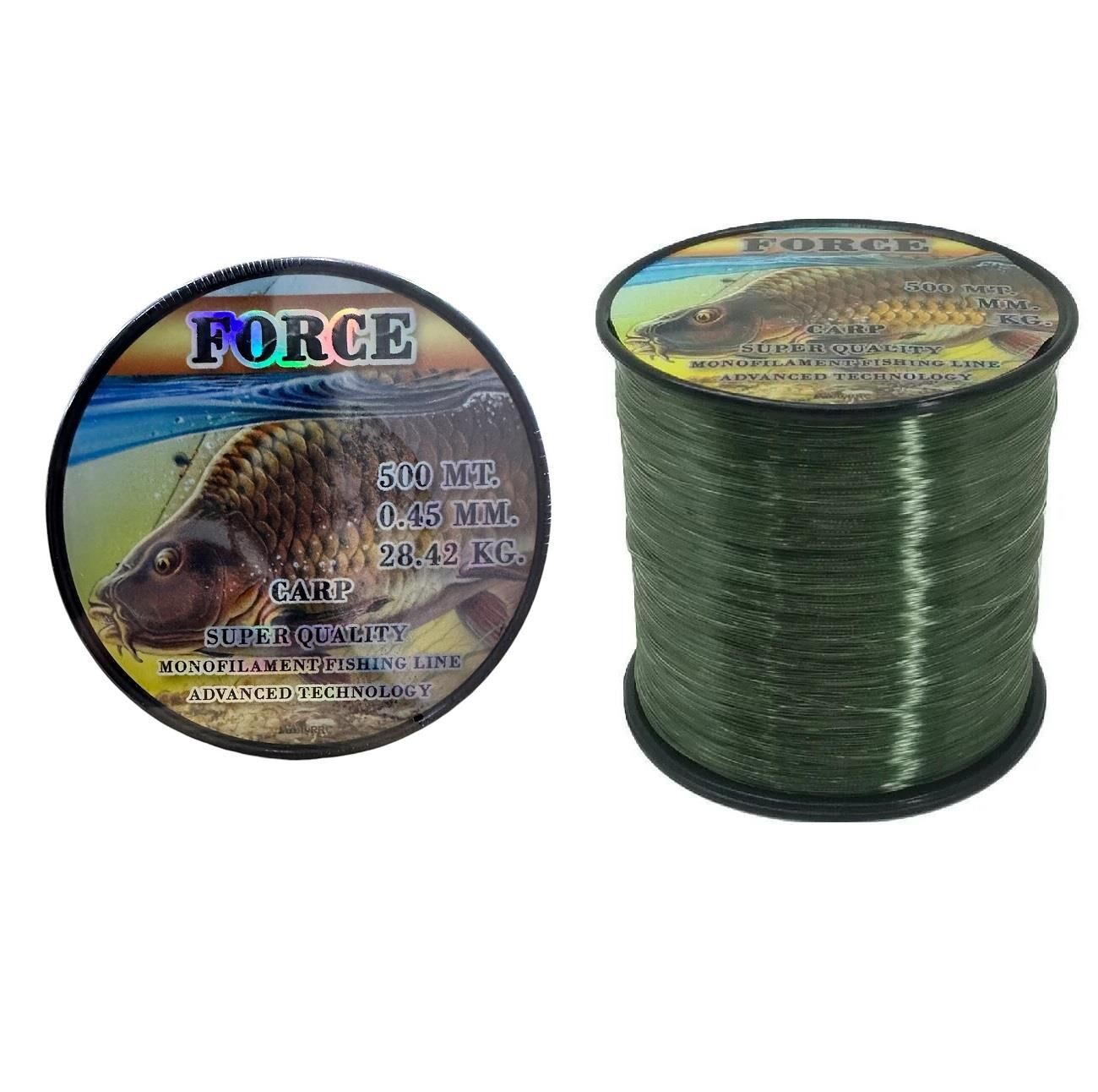 Effe Force 500m 0.45mm Monofilament Bobin Misina Yeşil