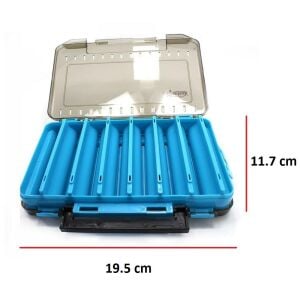 Captain 7222 Çift Taraflı Sahte Balık Kutusu 14 Gözlü Blue