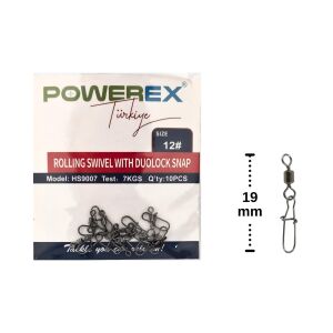 Powerex HS9007 No:12 Klipsli Fırdöndü (10 adet)